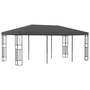 vidaXL dārza nojume, 3x6 m, antracītpelēks audums