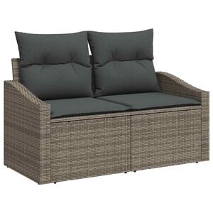 vidaXL Dārza dīvāns ar spilvenu 123 x 62 x 69 cm poliratāns