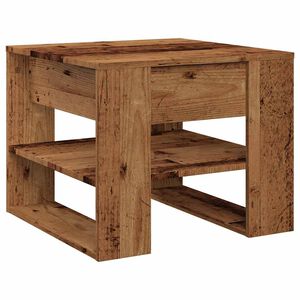 vidaXL kafijas galdiņ&scaron; Old Wood 55,5x55x45 cm Engineered Wood