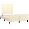 vidaXL gultas rāmis bez matrača, krēmkrāsas, 120x190 cm, mākslīgā āda