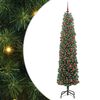 vidaXL Mākslīgā Ziemassvētku egle ar LED apgaismojumu Zaļa 180 cm