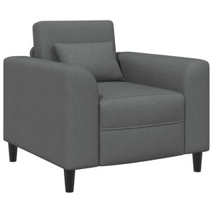 vidaXL Atpūtas krēsls Tum&scaron;i pelēka Audums