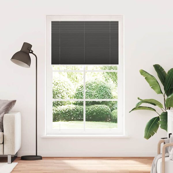 vidaXL kroku žalūzija melna 120x200 cm auduma platums 119,4 cm