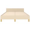 vidaXL gultas rāmis bez matrača krēmkrāsas 120x190 cm audums