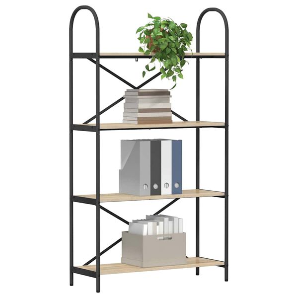 vidaXL Grāmatu plaukts Sonoma ozols 80 x 30 x 146 cm Inženierijas koks