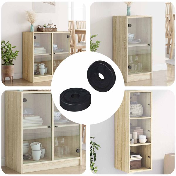 vidaXL der plakaniem mazgātājiem 2 pcs Melna &empty;15 x 3 mm PVC kopolimērs