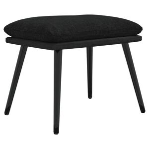 vidaXL kājsoliņ&scaron;, 45x29,5x35 cm, melns, audums un mākslīgā āda