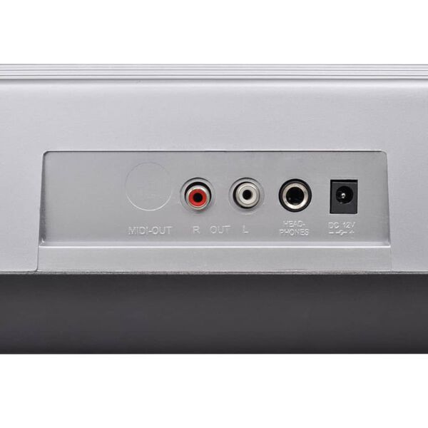 vidaXL elektroniskā sintezatora komplekts, sudrabs un melns