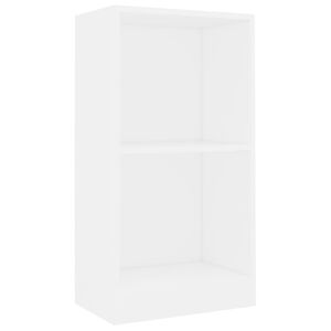 vidaXL grāmatu plaukts, balts, 40x24x75 cm, inženierijas koks