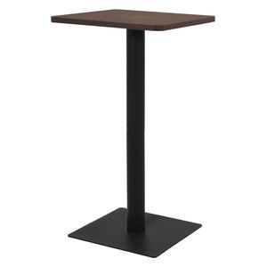 vidaXL bistro galds, 50x50x107 cm, tum&scaron;a pelnu krāsa