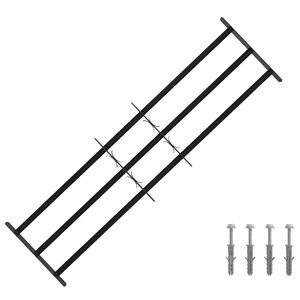 vidaXL Apsardzes restes logiem ar 3 &scaron;ķērsstieņiem 3 gab. 93-174 cm