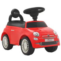 vidaXL bērnu rotaļu mašīna, Fiat 500, sarkana