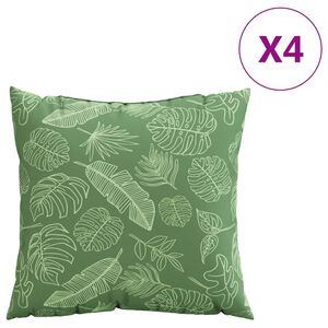 vidaXL Izkaisītie spilveni Lapa 4 pcs Lapu raksts 40 x 40 cm