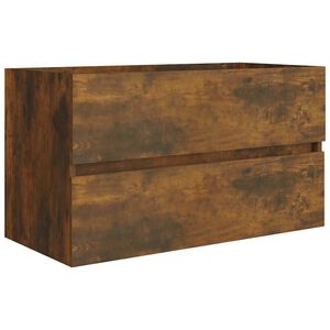 vidaXL izlietnes skapis, ozolkoka, 80x38,5x45 cm, inženierijas koks