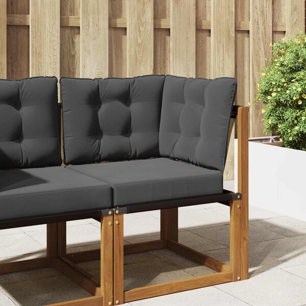 vidaXL Āra dīvāna spilvens 3 pcs Antracīts Poliesters