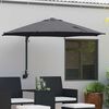 vidaXL Dārza parasols Antracīts un melns 248 x 248 x 148 cm