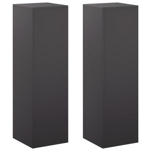 vidaXL Augu statīvs 2 pcs Melns 30 x 30 x 100 cm Tērauds