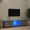 vidaXL TV skapītis ar LED, pelēka ozolkoka krāsa, 140x40x36 cm