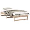 vidaXL Gultas rāmis Brūna 100 x 210 cm Ciets priedes koks