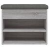 vidaXL apavu skapītis, pelēks, 62x32x50 cm, inženierijas koks