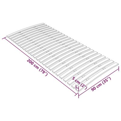 vidaXL gultas redeles, 24 līstītes, 90x200 cm