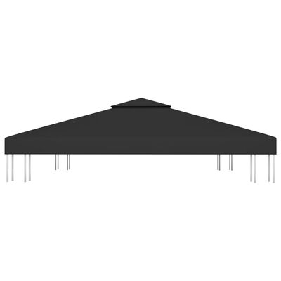 vidaXL nojumes jumta pārsegs, divdaļīgs, 310 g/m², 3x3 m, melns
