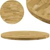vidaXL galda virsma, 700 mm, 44 mm, apaļa, ozola masīvkoks