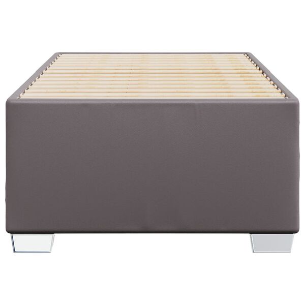 vidaXL gultas rāmis, pelēks, 100x200 cm, mākslīgā āda