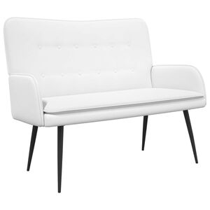 vidaXL 2-vietīgs dīvāns Balts 115 x 61 x 87 cm audums