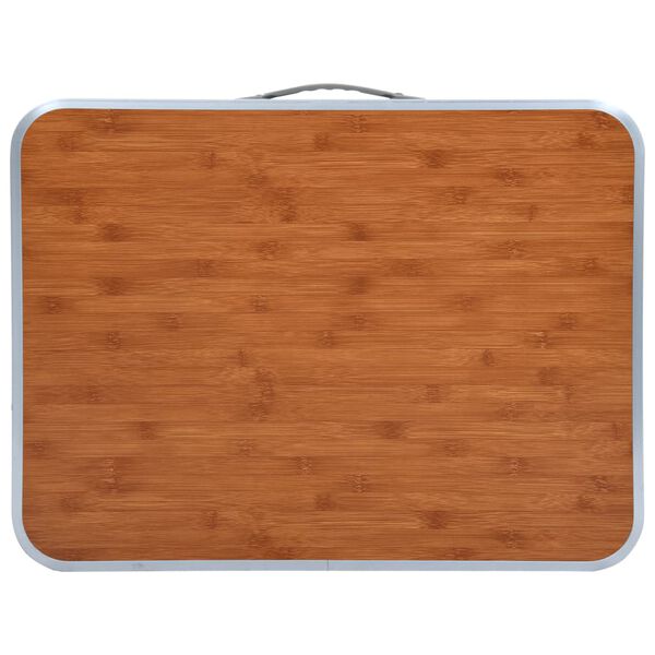 vidaXL saliekams kempinga galds, alumīnijs, 60x45 cm