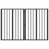 vidaXL Suņu vārti 2 pcs Melns 60 x 80 cm Cinkots tērauds