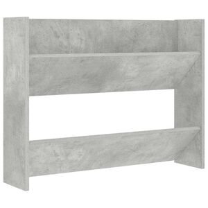 vidaXL sienas apavu plaukts, betonpelēks, 80x18x60cm inženierijas koks
