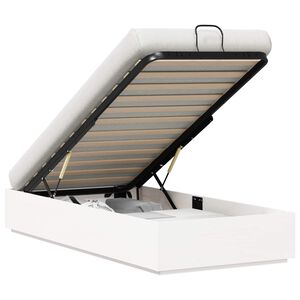 vidaXL Otomanas Gultas Rāmja ar Uzglabā&scaron;anu Balts 75 x 190 cm
