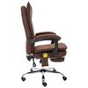 vidaXL biroja masāžas krēsls, brūns audums