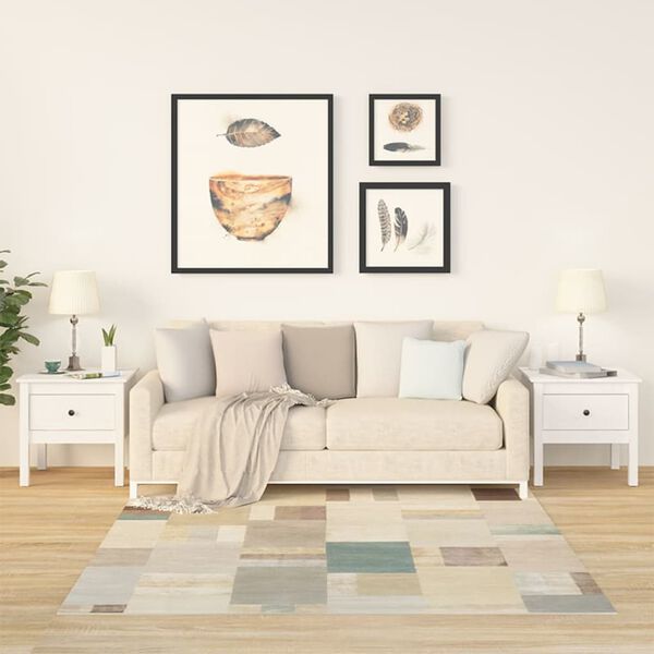 vidaXL galdiņi, 2 gab., balti, 50x50x49 cm, priedes masīvkoks