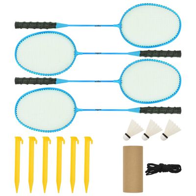 vidaXL badmintona tīkls, dzeltens un melns, 600x155 cm, PE audums