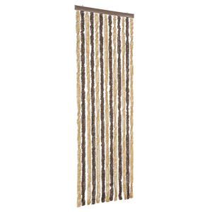 vidaXL kukaiņu aizkars, tum&scaron;i brūns un bē&scaron;s, 56x185 cm, &scaron;enils