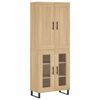 vidaXL augstais skapis, ozolkoka, 69,5x34x180 cm, inženierijas koks