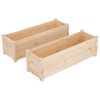 vidaXL dārza puķu kastes, 2 gab., 100x31x31 cm, priedes koks