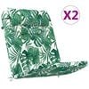 vidaXL Krēslu spilveni 2 pcs Oksforda audums Lapu raksts