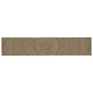 vidaXL Lauka paklājs Dabiska un melna 80 x 400 cm Džuta