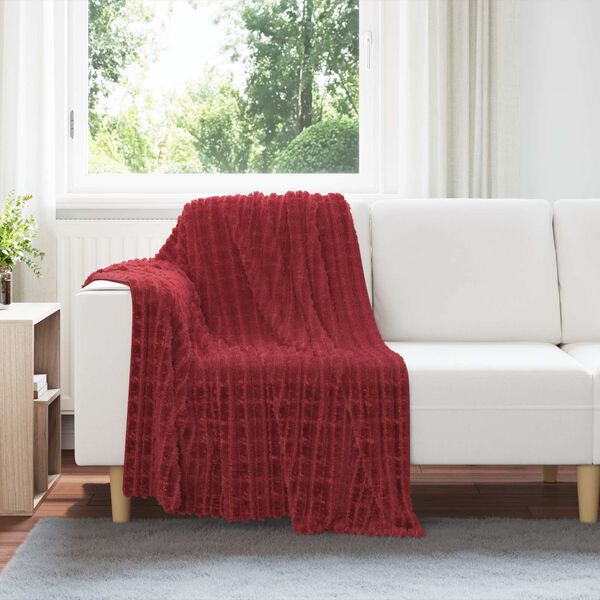 vidaXL Pleds Bordo sarkans 150 x 130 cm Flīss