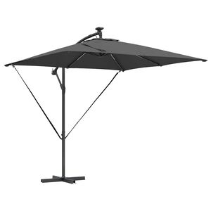vidaXL Saulessargs ar LED sloksnēm Antracīts 249 x 249 x 250 cm