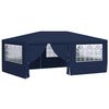 vidaXL dārza nojume ar sānu sienām, profesionāla, 4x6 m, zila, 90 g/m&sup2;