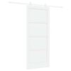 vidaXL Slīdo&scaron;ās durvis 86 x 198,5 cm Inženierijas koks Balts