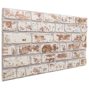 vidaXL Sienas paneļi 10 gab. 100 x 50 cm Sarkana un balta EPS putas