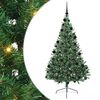 vidaXL Mākslīgais LED Ziemassvētku eglīte Zaļa 210 cm PVC
