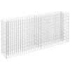 vidaXL gabions, augstā puķu kaste, cinkots tērauds, 180x30x90 cm