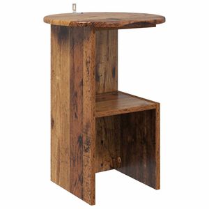 vidaXL Sānu galds Vecs koks &Oslash; 39,5 x 55 cm Inženierijas koks