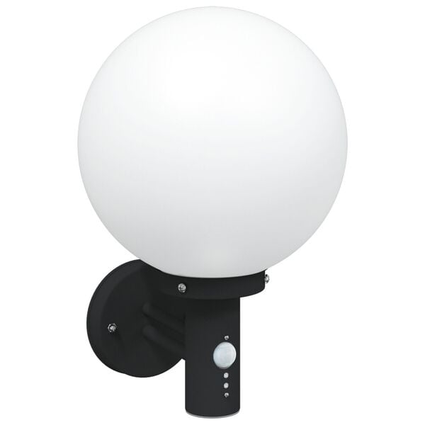 vidaXL Āra sienas gaisma Melna 28 x 25 x 38 cm Nerūsējošs tērauds